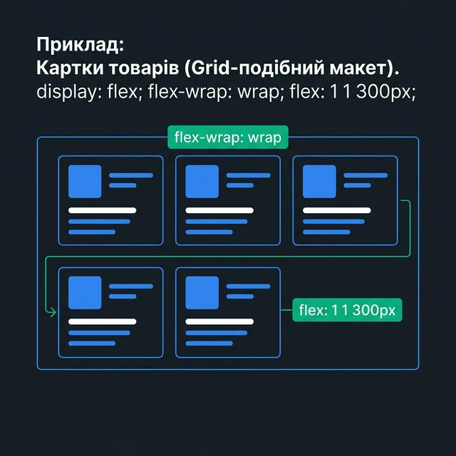 Гнучка сітка карток на Flexbox