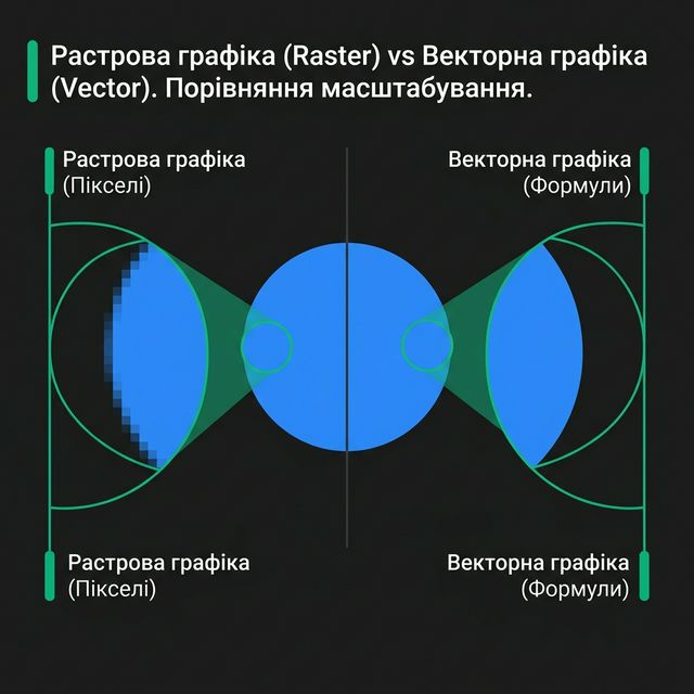 Порівняння растрової та векторної графіки
